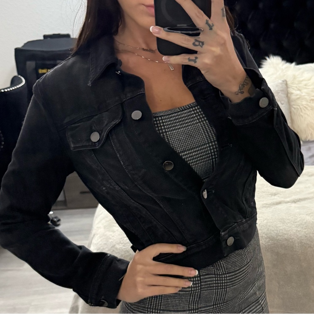 J Brand Harlow Black Denim Jacket